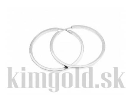 Dámske náušnice kruhy H01 z bieleho zlata  - 15,00mm