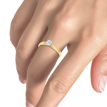 Dámsky prsteň s diamantom b0721