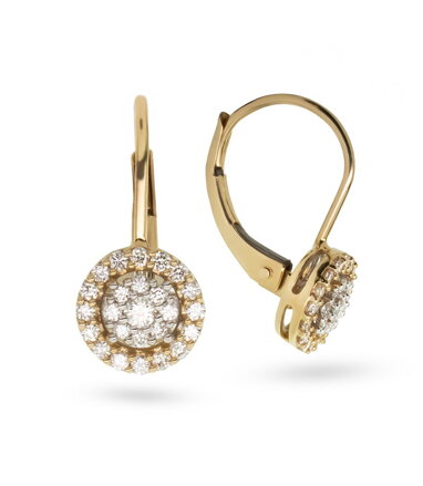 Náušnice s diamantmi zo zlata 10008429