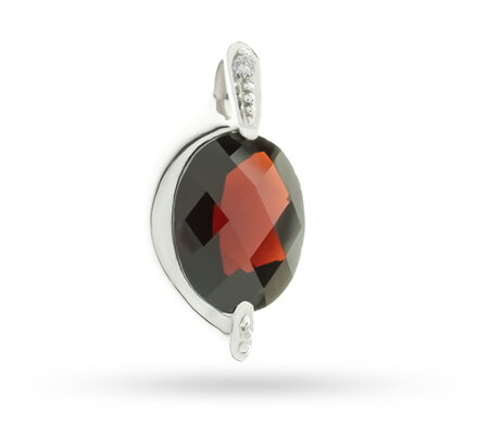 Granátový prívesok ALO Jewelry s briliatom 200705678