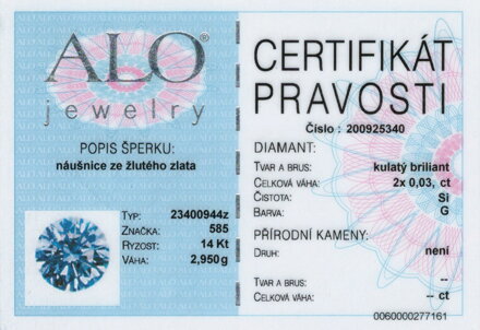 Diamantové náušnice ALO zo zlata 23400944z