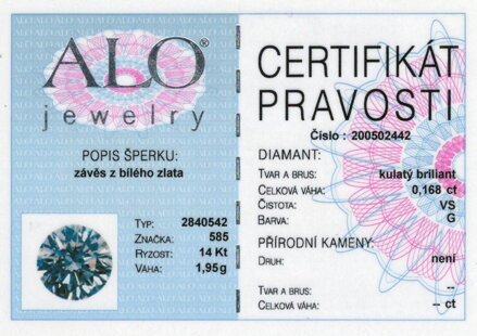 Dámsky náhrdeľník ALO z bieleho zlata 2840542b