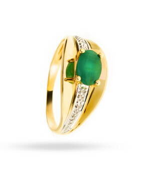 Prsteň smaragdový zo zlata 970883zS