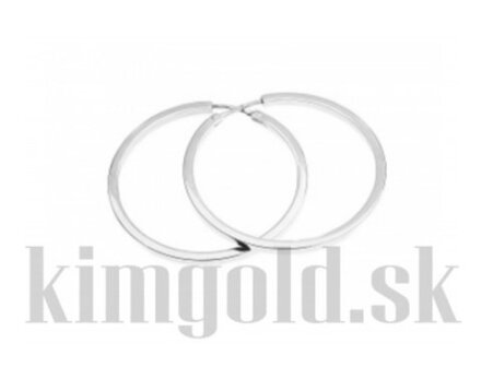 Dámske náušnice kruhy H01 z bieleho zlata  - 15,00mm