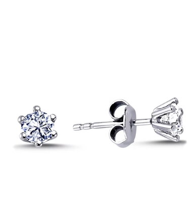 Briliantové náušnice z bieleho zlata BUC06b