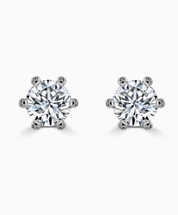 Briliantové náušnice z bieleho zlata BUC06b