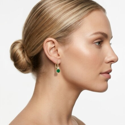 Dámske náušnice so smaragdom a briliantom E7945-02EM