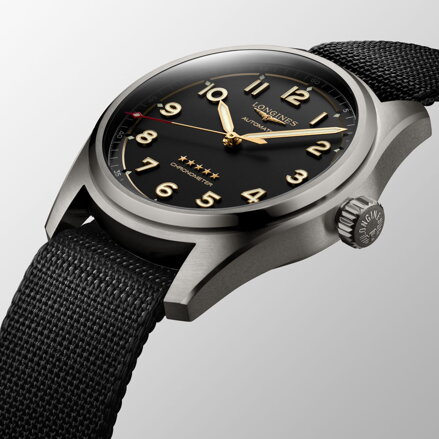 Hodinky titanové Longines Spirit L3.811.1.53.2 (L38111532)
