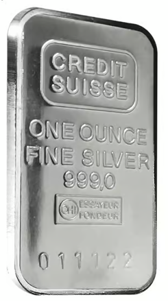 100g Strieborná tehla Credit Suiss