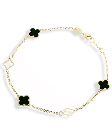 Náramok s onyxom zo žltého zlata k1613z