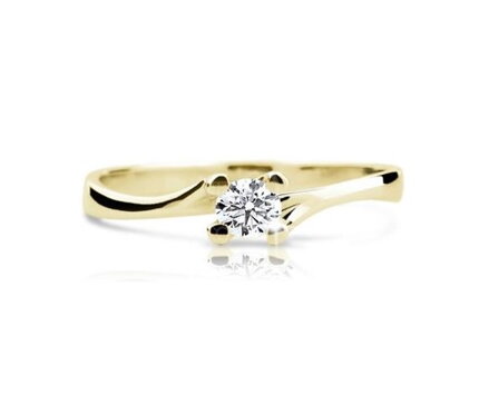 Zlatý zásnubný prsteň zo žltého zlata 1855z