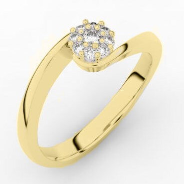 Snubný prsteň zo žltého zlata DF 3934 ž + darčekové balenie zdarma