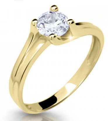 Zlatý zásnubný prsteň DF2530Z zo žltého zlata + darčekové balenie zdarma