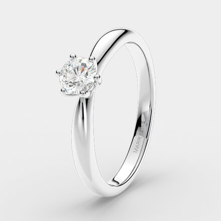 Zásnubný prsteň s briliantom R085 0,30ct s certifikátom pravosti