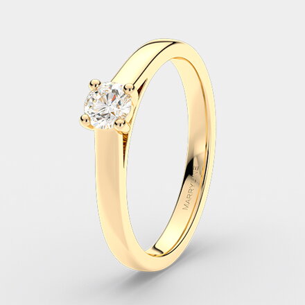 Zásnubný prsteň s briliantom R083ž Briliant - 0,205 ct + darčekové balenie zdarma