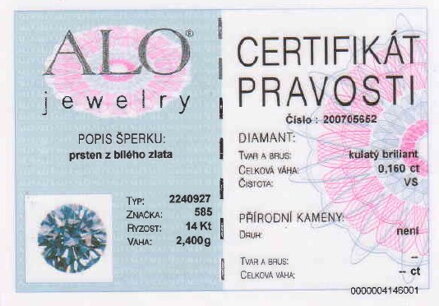 Zásnubný prsteň ALO s briliantom 2240927 + darčekové balenie zdarma 