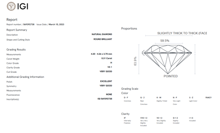 Diamantový zásnubný prsteň R081z 0,31ct IGI 569392738
