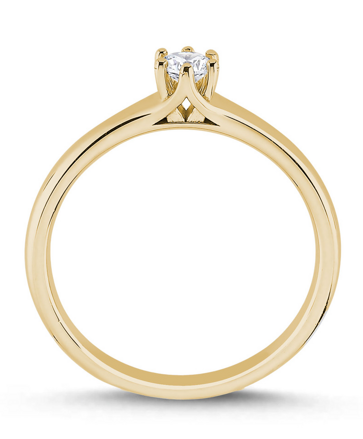 Prsteň diamantový žlté zlato 0012020-1250F  0,20ct