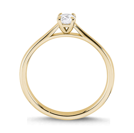 Prsteň s diamantom žlté zlato 0010020-1250F  0,20ct