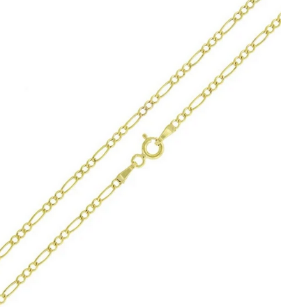 Figaro retiazka zo žltého zlata  K4412 - 42 cm