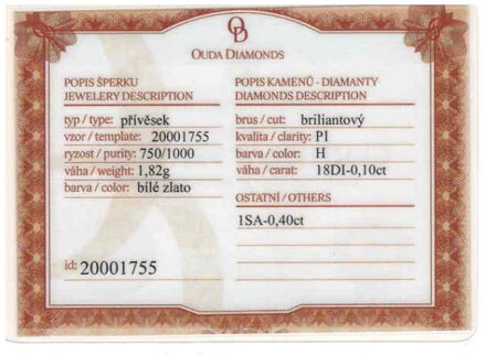 Dámska retiazka s briliantmi  0,165 ct Si/G a safírom K429