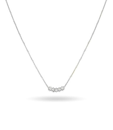 retiazka z bieleho zlata so zirkonmi K4527b