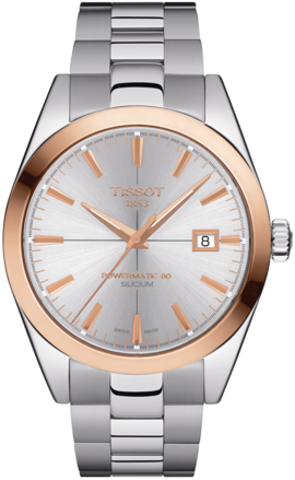 Hodinky TISSOT GENTLEMAN POWERMATIC 80 SILICIUM SOLID 18K GOLD BEZEL T927.407.41.031.00