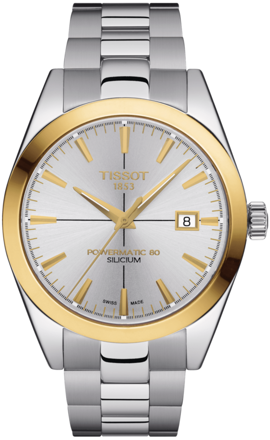 Hodinky TISSOT GENTLEMAN POWERMATIC 80 SILICIUM SOLID 18K GOLD BEZEL T927.407.41.031.01