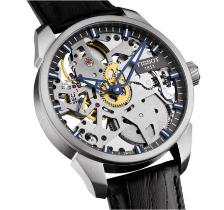 Tissot mechanické hodinky T070.405.16.411.00 T-COMPLICATION SQUELETTE (T0704051641100)