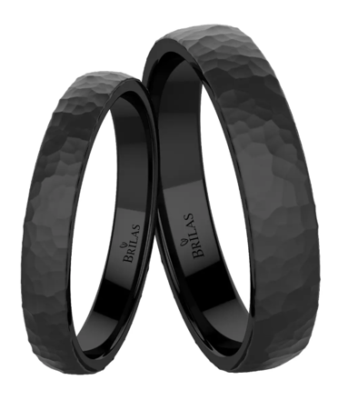 Čierna matná titánová obrúčka Obsidian Black Titan