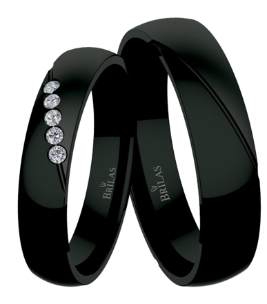 Čierna titánová obrúčka Black titan B01