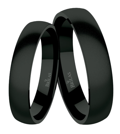 Čierna titánová obrúčka Black titan B02