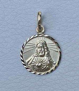 Medailón Ježiša Krista zo zlata V250526z