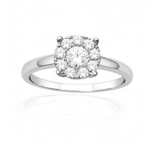 Prsteň z bieleho zlata s briliantami YZ01914   750/1000   0,23ct + darčekové balenie zdarma