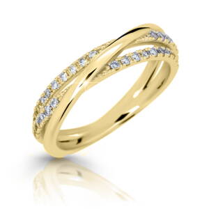 Dámsky prsteň zo žltého zlata  DF 3254 ž + darčekové balenie zdarma