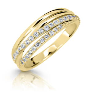 Dámsky prsteň zo žltého zlata DF 3352ž + darčekové balenie zdarma