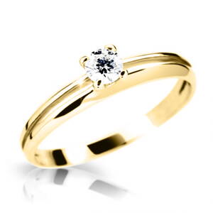 Zásnubný prsteň zo žltého zlata DLE 1272ž