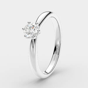 Zásnubný prsteň s briliantom R085 0,30ct s certifikátom GIA