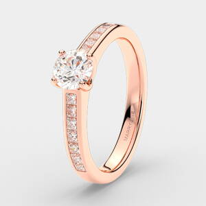 Snubný prsteň z ružového zlata R029 r + darčekové balenie zdarma 