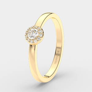 Dámsky prsteň zo žltého zlata R214