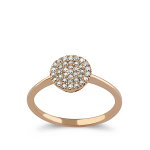 Briliantový prsteň z ružového zlata 402374