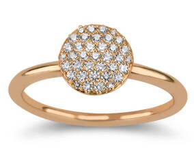 Diamantový prsteň z ružového zlata RN119248