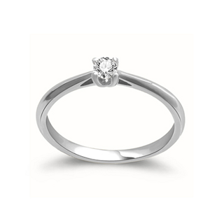 Zásnubný prsteň s diamantom 402245 biele zlato  0,12ct