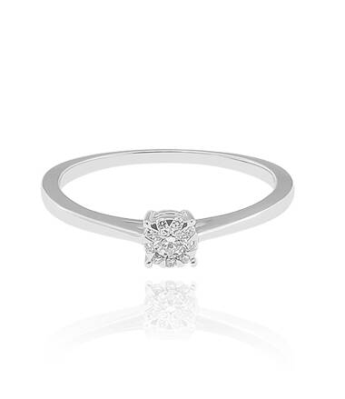 Briliantový prsteň biele zlato 70588-1255F 0,10ct