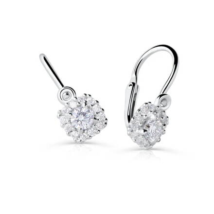 Detské náušnice z bieleho zlata k5543bB