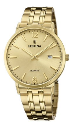 Zlaté hodinky Festina Classic Bracelet F20513/3