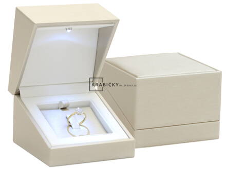 Luxusná krabička s LED svetlom na prstienok