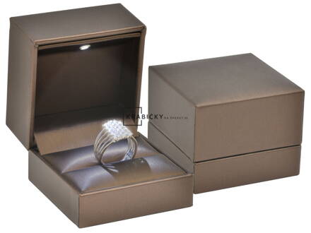 Luxusná krabička s LED svetlom na prstienok 