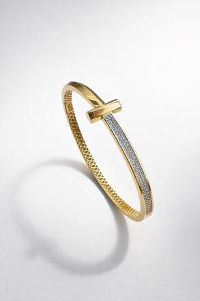 Dámsky pevný náramok zo žltého zlata K1698