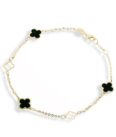 Náramok s onyxom zo žltého zlata k1613z